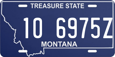 MT license plate 106975Z