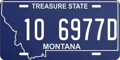 MT license plate 106977D