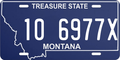 MT license plate 106977X