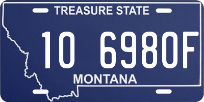 MT license plate 106980F