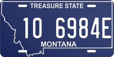 MT license plate 106984E