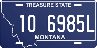 MT license plate 106985L