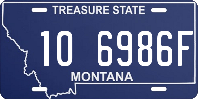 MT license plate 106986F