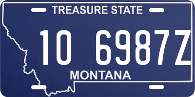 MT license plate 106987Z