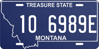 MT license plate 106989E