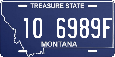 MT license plate 106989F