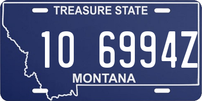 MT license plate 106994Z