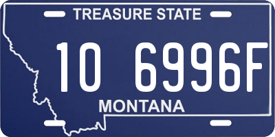 MT license plate 106996F