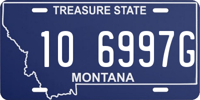 MT license plate 106997G