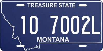 MT license plate 107002L