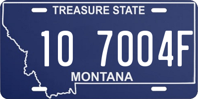 MT license plate 107004F