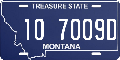 MT license plate 107009D