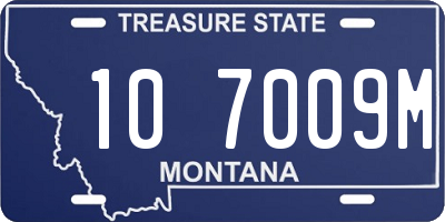 MT license plate 107009M