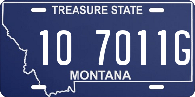 MT license plate 107011G