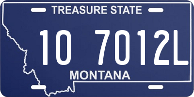 MT license plate 107012L