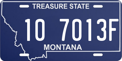 MT license plate 107013F