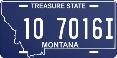 MT license plate 107016I