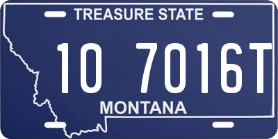 MT license plate 107016T