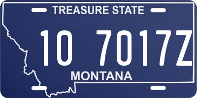 MT license plate 107017Z