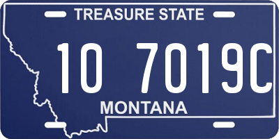 MT license plate 107019C