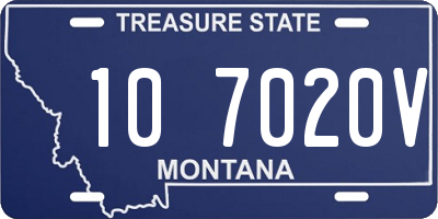 MT license plate 107020V