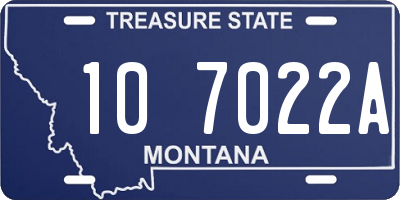 MT license plate 107022A