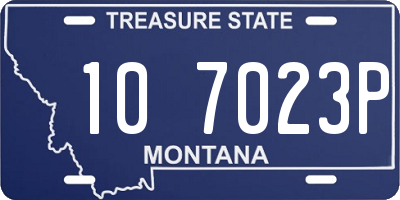 MT license plate 107023P