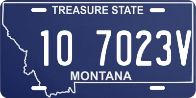 MT license plate 107023V