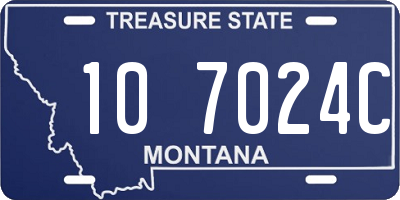 MT license plate 107024C