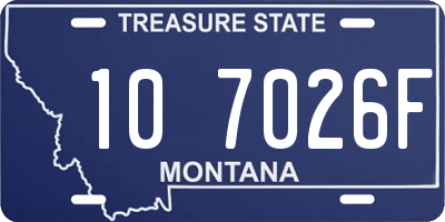 MT license plate 107026F