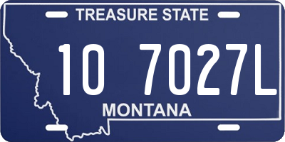 MT license plate 107027L