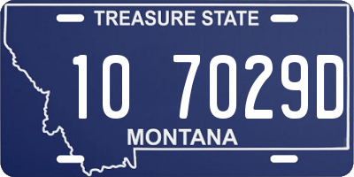 MT license plate 107029D