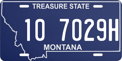 MT license plate 107029H