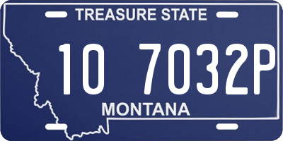 MT license plate 107032P