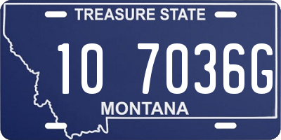 MT license plate 107036G