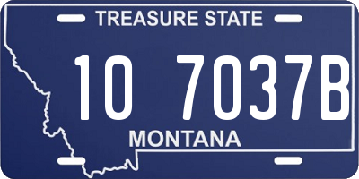 MT license plate 107037B