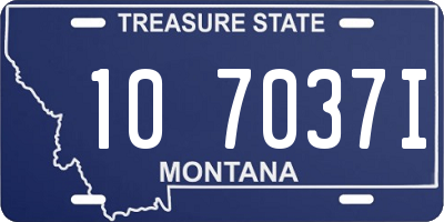 MT license plate 107037I