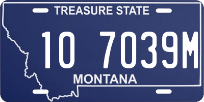 MT license plate 107039M