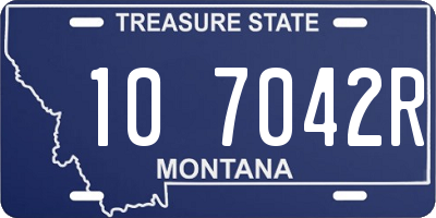 MT license plate 107042R