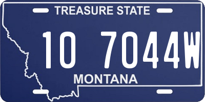 MT license plate 107044W