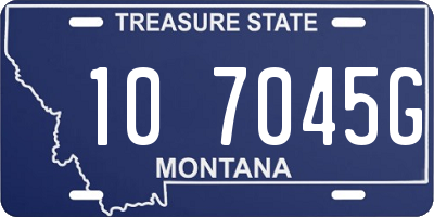 MT license plate 107045G