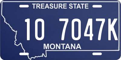 MT license plate 107047K