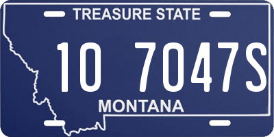 MT license plate 107047S