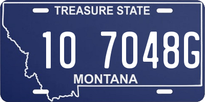 MT license plate 107048G