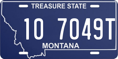 MT license plate 107049T