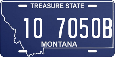 MT license plate 107050B