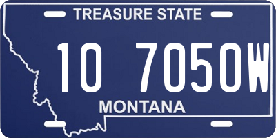 MT license plate 107050W