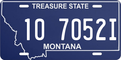 MT license plate 107052I