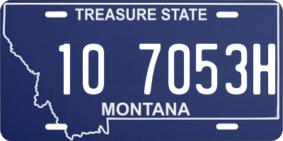 MT license plate 107053H