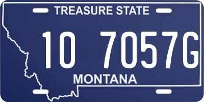 MT license plate 107057G